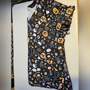 Halloween Themed Women's Scrub Top 3X